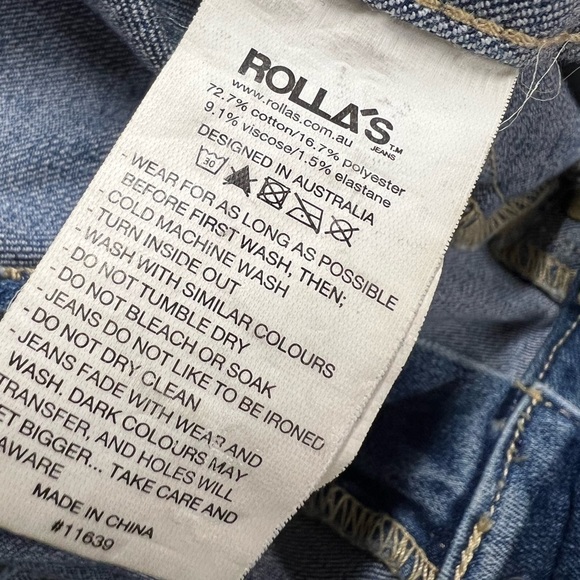 ROLLA’S West Coast Super Skinny Jeans Underground Blue 29R - Picture 12 of 12